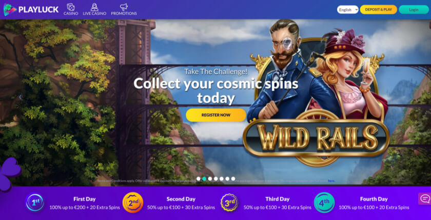 playluck casino free spins bonus codes